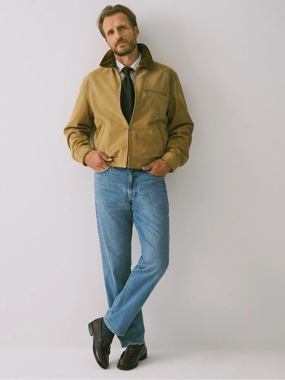 J. CREW Limited-edition Wallace & Barnes work jacket in Italian suede M $798